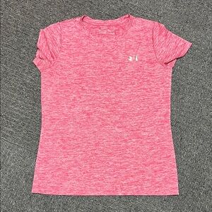 Under Armour Girls' Heather Pink Short Sleeve Active Tee